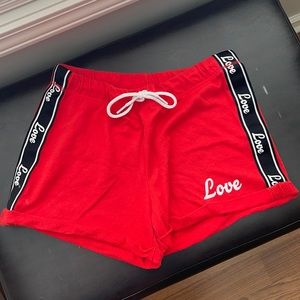 Red cotton shorts